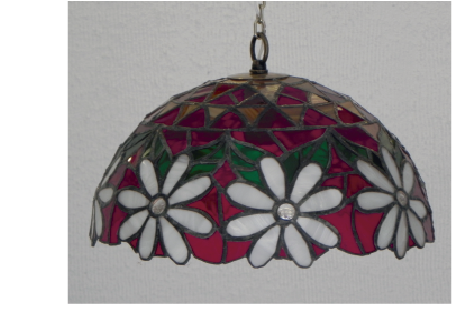 lámpara de cinta de cobre diseño margaritas