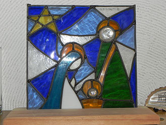 Nacimiento de vitral (30x30)